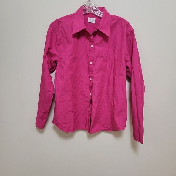 Wilfred Tops - Aritzia Wilfred Free Cotton Button Up Shirt Pink XS